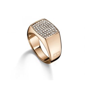 Tommy Hilfiger dámský zlatý prsten s kamínky - 000 (0E9)